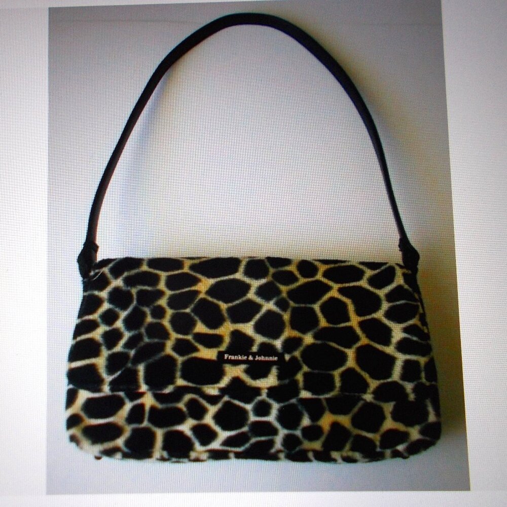 VTG Frankie & Johnnie Bag Faux Fur Cheetah Print